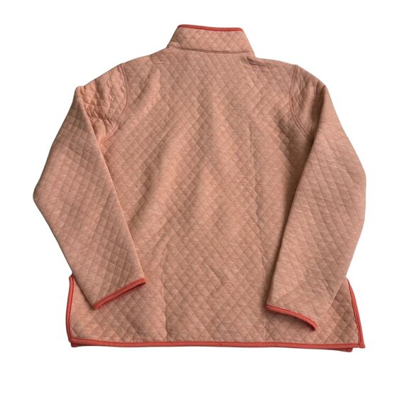 Marine Layer Womens Quilted Snap Pullover Jacket X-Large Peach & Navy nwot - Picture 3 of 12